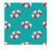 Seamless pattern of lifebuoys on a turquoise background