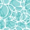 Seamless pattern like sea foam with shadow on blue background