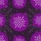 Seamless pattern lilac Christmas ball and snowflake