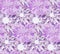 Seamless pattern with lilac floral guilloche