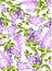Seamless pattern with lilac flowers