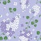 Seamless pattern with lilac flowers. Floral backgorund