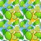 Seamless Pattern Lime Fruits Summer Ornament Background
