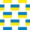 Seamless Pattern Line Ukraine Flag. Thin Outline National Background.