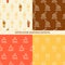 Seamless pattern with linear coffee icons.