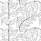 seamless pattern of linear leaves of eggplant