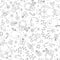 Seamless pattern for little boys and girls. Sketch style.