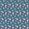 Seamless pattern of little cute smiling cartoon mermaid girls, octopuses, fish, seashells, starfishes and bubbles on a dark backgr