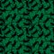 Seamless pattern of lizards reptile gecko silhouette vector. Simple silhouette pattern isolated on green background