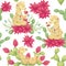 Seamless pattern with llama