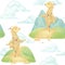 Seamless pattern with llama