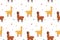 Seamless pattern of Llama and Alpaca
