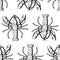 Seamless pattern with lobsters on white background