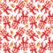 Seamless pattern with lollipops and caramels sweets. Lollipop clustered in a spiral, three-colored triangular caramels.