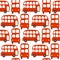 Seamless pattern with london red bus