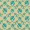 Seamless pattern with lotuses