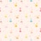 Seamless pattern with lovely bunny background, Cute rabbit art for kids.