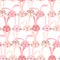 Seamless pattern with lovely bunny background, Cute rabbit art for kids.