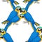 Seamless pattern Macaw a parrot yellowish blue araruna. Vector