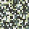 Seamless pattern made of colorful squares in shades of muted green and white rotated by 90 degrees