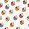 Seamless pattern made of cupcakes. Vintage