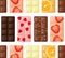 Seamless pattern made from different delicious chocolate