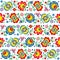 Seamless pattern made from folklore ormaments Moravia - Slovacko