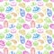 Seamless pattern made of pastry or bakery products