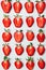 seamless pattern made of ripe fresh sliced strawberries