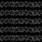 Seamless pattern made of rows of black wrapped gift boxes decorated with bows on black Square format