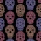 Seamless pattern made of skulls