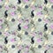 Seamless pattern with magic things. Witch`s background. Halloween mistical design.