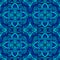 Seamless pattern mandala. Boho indian seamless texture. Vector batil blue design. Floral india print.