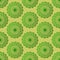 Seamless pattern mandala green