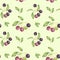 Seamless pattern with maqui berries