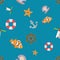 Seamless pattern on marine theme.