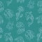 Seamless pattern in marine themes with wild sea animals and fish