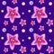 Seamless pattern, marmalade pink star.