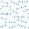 Seamless pattern of mathematics homework on checkered paper