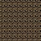Seamless pattern meander ornament. Black and golden textile print. Greece vector design. Greek tiles eps10