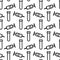 Seamless pattern with medical syringe and test tube. Medical care, vaccination, virus control, prevention and care of loved ones,