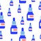 Seamless pattern medicine bottles. Nasal drops and spray