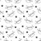 Seamless pattern with meow lettering