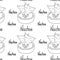 Seamless pattern with Mexican corn chips Nachos and sauce in a bowl with lettering Nachos by hand