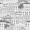 Seamless pattern of Mexican houses