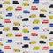 Seamless pattern with minibuses