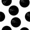 Seamless pattern Minimal black and white circle digital alarmclock with woring