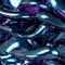 seamless pattern minimalist dark blue 3d glass glossy shiny reflective and organic curve waves