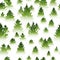 Seamless pattern with misty coniferous forest sketches