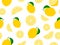 Seamless pattern mixed lemon fruit